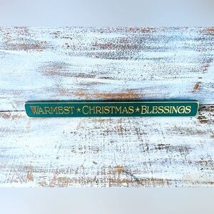 Warmest Christmas Blessings Engraved Block 18”